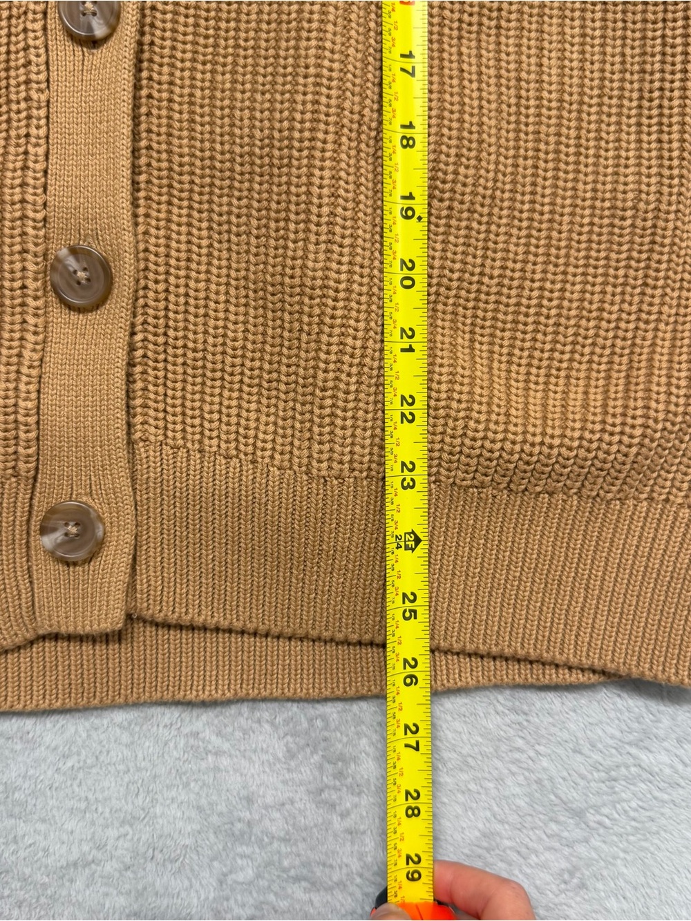 Quince 100% Organic Cotton Oversized Boyfriend Cardigan Fisherman Womens Small - Picture 8 of 11